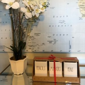 Rae Dunn Pencils Pen Markers Desk Organizer Cups